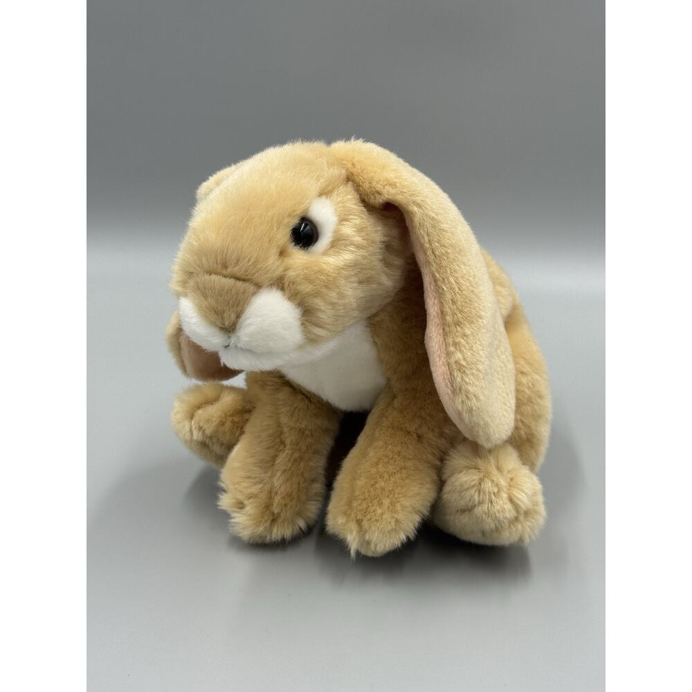 Animal Alley White Brown Bunny Rabbit Plush Toys R Us 12” Stuffed Animal